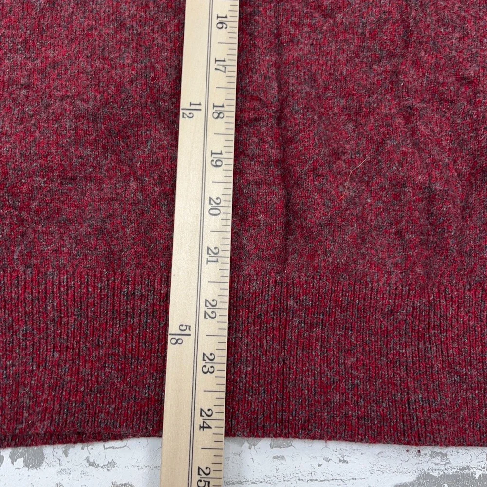 Banana Republic Sweater Men Large Red Fine Merino Wool Knit Snap T Soft Pullover